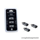 Conceptronic átalakító - DONN05G 3-Pack (3db USB-C to MicroUSB, fekete)
