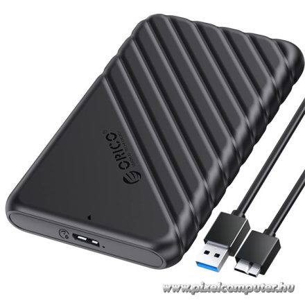 Orico Külső HDD/SSD Ház 2.5" - 25PW1-U3-BK/158/ (USB-A 3.0, Max. 7-9,5 mm, Max.: 4TB, fekete)