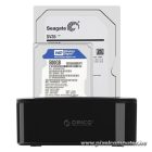 Orico HDD/SSD Dokkoló - 6218US3-EU-BK/80/ (2,5"/3,5" HDD/SSD -> USB-A, Max.: 16TB, fekete)