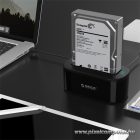 Orico HDD/SSD Dokkoló - 6218US3-EU-BK/80/ (2,5"/3,5" HDD/SSD -> USB-A, Max.: 16TB, fekete)