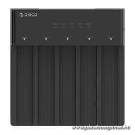   Orico HDD/SSD Dokkoló - 6558US3-C-EU /125/ (5x 2,5"/3,5" HDD/SSD -> USB-A, Max.: 16TB, fekete)