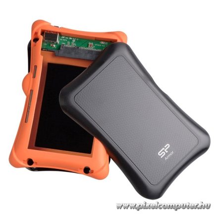 Silicon Power Külső ház 2,5" - ARMOR A30 (SATA, Fekete, USB3.0, 7mm, Ütésálló és porálló)