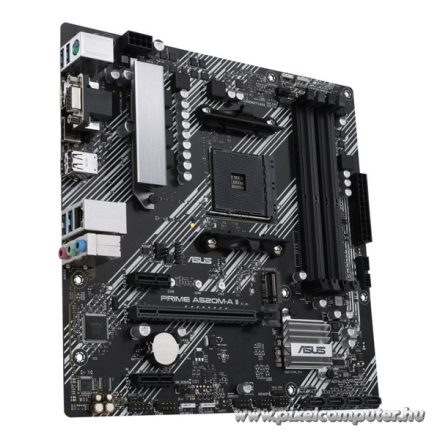 Asus Alaplap - AMD PRIME A520M-A II/CSM AM4 (A520, 2xDDR4 4800MHz, 1xGBE LAN, 1xM.2, 4xSATA3, DP/HDMI/VGA)