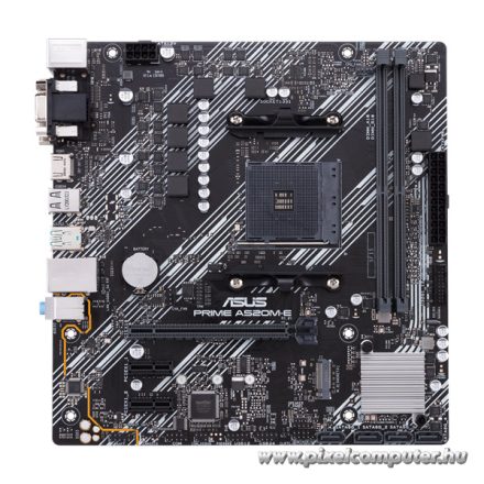 Asus Alaplap - AMD PRIME A520M-E/CSM AM4 (A520, 2xDDR4 4600MHz, 1xGBE LAN, 1xM.2, 4xSATA3, 6xUSB2.0, 7xUSB3.2)