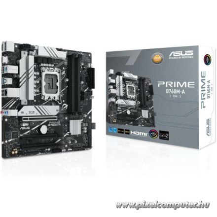 Asus Alaplap - Intel PRIME B760M-A D4-CSM s1700 (B760, 4xDDR4 5333MHz, 4xSATA3, 2xM.2, 2xHDMI+1xDP)