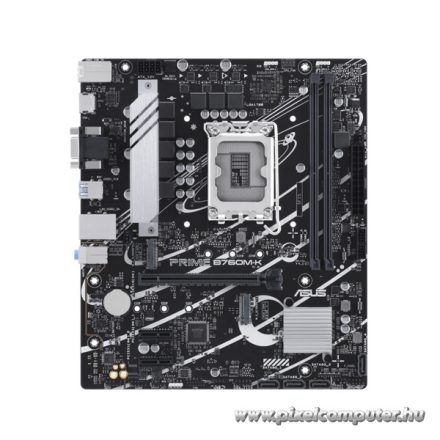 Asus Alaplap - Intel PRIME B760M-K s1700 (B760, 2xDDR5 8000MHz, 4xSATA3, 2xM.2, HDMI+VGA)