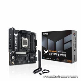   Asus Alaplap - AMD TUF GAMING B850M-E WIFI AM5 (B850, MicroATX, 4xDDR5 8000+MHz, 4xSATA3, 3x M.2, HDMI+2xDP)