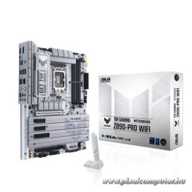   Asus Alaplap - Intel TUF GAMING Z890-PRO WIFI LGA1851 (Z890, ATX, 4xDDR5 9066+MHz, 4xSATA3, 4xM.2, HDMI+DP+2xTB)