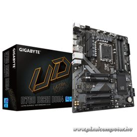   Gigabyte Alaplap - Intel B760 DS3H DDR4 s1700 (B760, 4xDDR4, 5333MHz, DP/HDMI, 4xSATA3, M.2, 4xUSB2.0, 3xUSB3.2, USB-C)