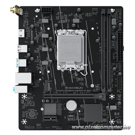 Maxsun Alaplap - Intel MS-CHALLENGER H610M-H V1 WIFI s1700 (H610, mATX, 2xDDR4 3200MHz, 2xSATA3, M.2, HDMI, D-sub)
