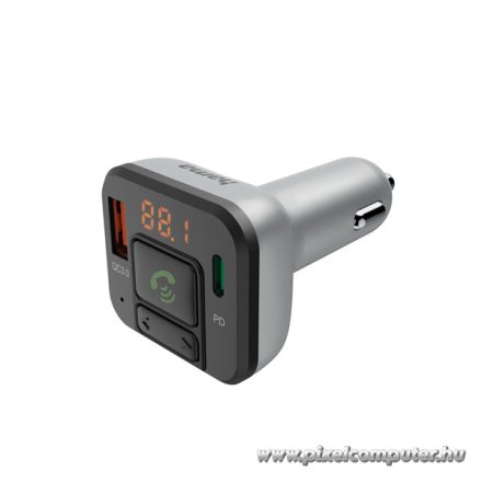Hama FM Transzmitter - 14169 (szivargyújtós, USB-C, Micro SD, BT, QC 3.0/PD)
