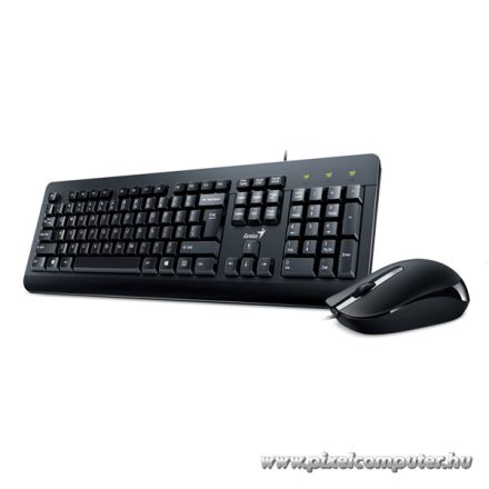 Genius Billentyűzet/Egér Kit - KM-160 (Vezetékes, USB, fekete)