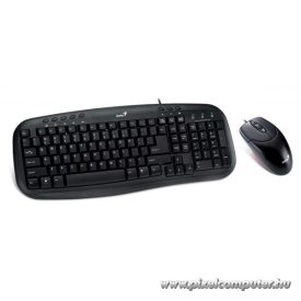   Genius Billentyűzet/Egér Kit - KM-200 (Vezetékes, USB, multimédia, fekete)