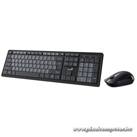 Genius Billentyűzet/Egér Kit - KM-8200 Dual Color (Vezeték nélküli, USB, fekete-szürke)