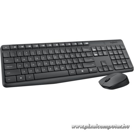Logitech Billentyűzet/Egér Kit - MK235 (Vezeték nélküli, USB, fekete)