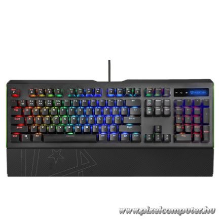 Vertux Billentyűzet - TOUCAN (Vezetékes, Mechanikus, Full Anti-Ghosting, EN, RGB LED, csuklótámasz, fekete)