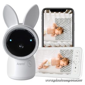   Arenti bébiőr szett - AINANNY + 5" LCD (3MP, sírás-, hőmérséklet-, páratartalom figyelés, microSD, mikrofon, hangszóró)