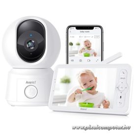   Arenti bébiőr szett - AINANNY B2 + 5" LCD (2MP, sírás-, hőmérséklet-, páratartalom figyelés, microSD, mikrofon, hangsz.)
