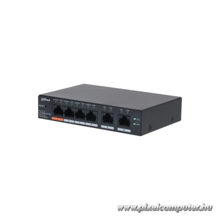 Dahua switch PoE - CS4006-4ET2ET-60 (Cloud Menedzsment; 4x100Mbps PoE; + 2x 100Mbps uplink, 60W)