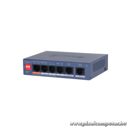 Dahua switch PoE - CS4006-4ET2GT-60 (Cloud Menedzsment; 4x1Gbps PoE; + 2x 1Gbps uplink, 60W)