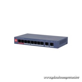   Dahua switch PoE - CS4010-8ET2GT-110 (Cloud menedzsment; 8x 10/100 Mbps PoE + 2x 10/100/1000 Mbps port, 110W)