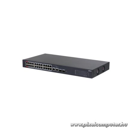 Dahua switch PoE mendzselhető - CS4226-24ET-375 (Cloud menedzsment; 24x 100Mbps at/af PoE; 2x 1Gbps; 2x 1Gbps SFP; 375W)