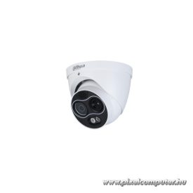   Dahua IP Turret hőkamera - TPC-DF1241-B2F2-S2 (256x192, 2mm / 4MP, 2mm, ICR, IR30m, IP67, WDR, audio, I/O, PoE)