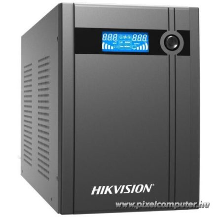Hikvision Szünetmentes 3000VA - DS-UPS3000/MA (4 Schuko, line-interaktív, USB, LCD, fekete)