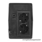 Hikvision Szünetmentes  600VA - DS-UPS600 (2 Schuko, line-interaktív, fekete)