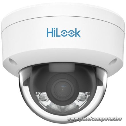 HiLook IP dómkamera - IPC-D149HA (4MP, 2,8mm, kültéri, H265+, IP67, IK10, LED30m, ICR, DWDR, PoE) ColorVu