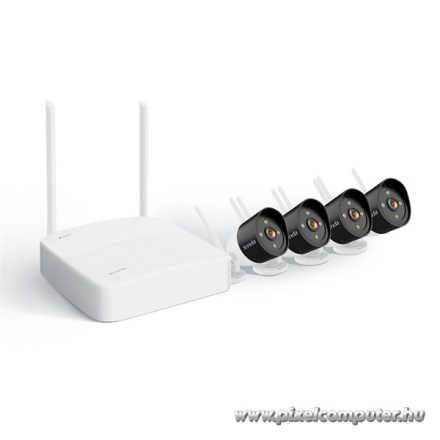Tenda wifi csőkamera szett - K4W-3TC (4x 3MP, H265, mikr., IR30m +FullColor, 1x NVR 4csat, USB, RJ45)