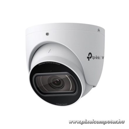 TP-Link IP turretkamera - InSight S445ZI (4MP, 2.7-13.5mm, IP67, IK10; H265+, IR60m, 12VDC/PoE, SD; mikr, hangsz; fém)