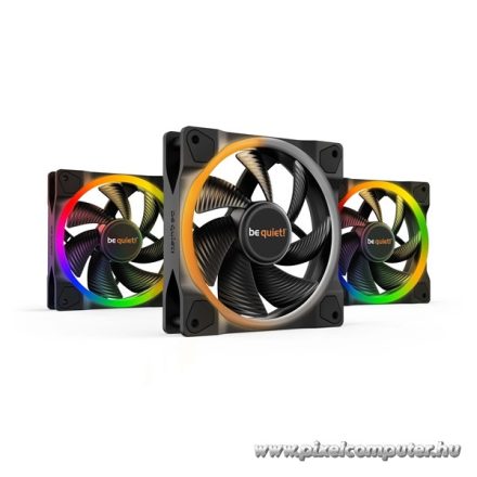 Be Quiet! Cooler 12cm - LIGHT WINGS 120mm PWM 3 db! (RGB, 1700rpm, 20,6dB, fekete)