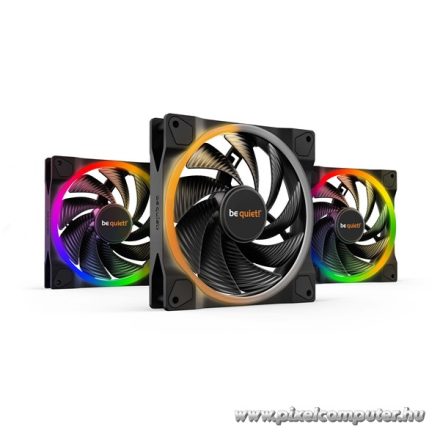 Be Quiet! Cooler 14cm - LIGHT WINGS 140mm PWM high-speed Triple-Pack (RGB, 2200rpm, 31dB, fekete)