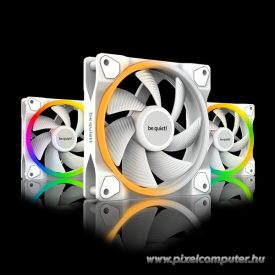   Be Quiet! Cooler 12cm - LIGHT WINGS WHITE 120mm PWM 3 db! (RGB, 1700rpm, 20,6dB, fehér)