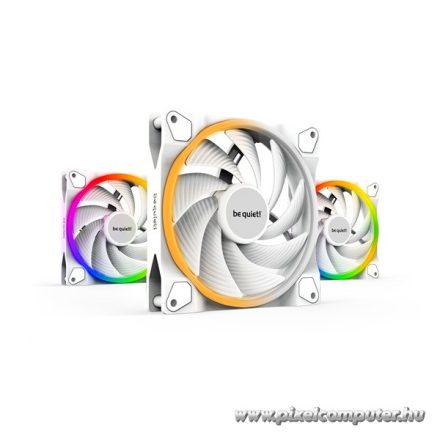 Be Quiet! Cooler 14cm - LIGHT WINGS WHITE 140mm PWM Triple Pack (RGB, 2200rpm, 31dB, fehér)