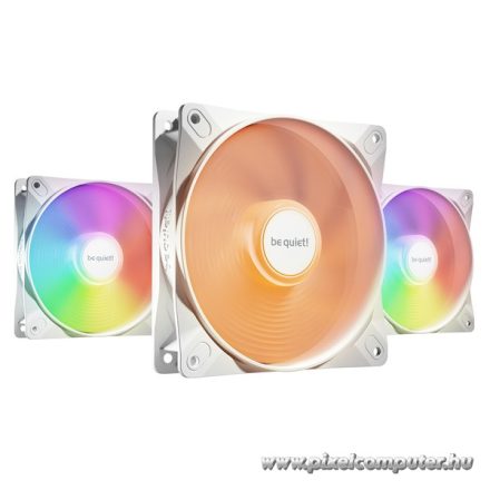 Be Quiet! Cooler 12cm - LIGHT WINGS LX 120mm PWM White Triple-Pack (RGB, 1600rpm, 25,5dB, fehér)