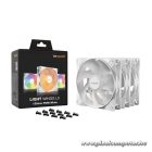 Be Quiet! Cooler 12cm - LIGHT WINGS LX 120mm PWM White Triple-Pack (RGB, 1600rpm, 25,5dB, fehér)