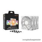Be Quiet! Cooler 12cm - LIGHT WINGS LX 120mm PWM high-speed White Triple-Pack (RGB, 2100rpm, 30,9dB, fehér)