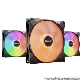   Be Quiet! Cooler 14cm - LIGHT WINGS LX 140mm PWM high-speed Triple-Pack (RGB, 1800rpm, 30,5dB, fekete)