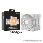 Be Quiet! Cooler 14cm - LIGHT WINGS LX 140mm PWM high-speed White Triple-Pack (RGB, 1800rpm, 30,5dB, fehér)