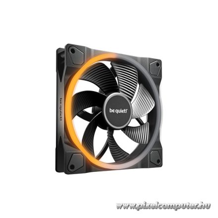Be Quiet! Cooler 14cm - LIGHT WINGS 140mm PWM Reverse Black (RGB, 1300rpm, 25,5dB, fekete)