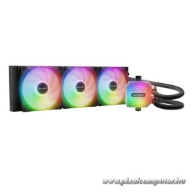   Be Quiet! CPU Water Cooler - LIGHT LOOP 360mm Black (3x120mm, csatlakozó: 3pin, cső hossza: 400mm, fekete)