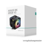 DeepCool CPU Cooler - AG620 BK ARGB V2 (29,4 dB; max, 115,32 m3/h; 4pin csatlakozó, 6 db heatpipe, 12cm, PWM, LED)