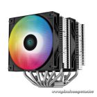 DeepCool Aktív CPU hűtő - AG620 BK ARGB (29,4 dB; max, 115,32 m3/h; 4pin csatlakozó, 6 db heatpipe, 12cm, PWM, LED)