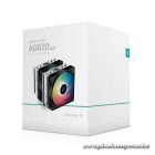 DeepCool Aktív CPU hűtő - AG620 BK ARGB (29,4 dB; max, 115,32 m3/h; 4pin csatlakozó, 6 db heatpipe, 12cm, PWM, LED)