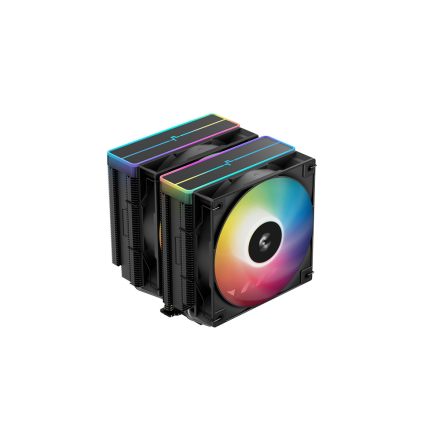 DeepCool CPU Cooler - AG620 BK ARGB V2 (29,4 dB; max, 115,32 m3/h; 4pin csatlakozó, 6 db heatpipe, 12cm, PWM, LED)
