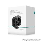 DeepCool CPU Cooler - AK400 G2 DIGITAL NYX (31,45 dB; max, 107,7 m3/h; 4pin csatlakozó, 4 db heatpipe, 12cm, PWM)