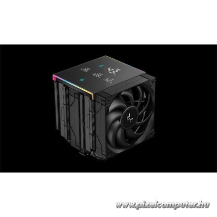 DeepCool CPU Cooler - AK620 DIGITAL PRO (25 dB; max, 103,45 m3/h; 4pin csatlakozó, 6 db heatpipe, 2x12cm, PWM)
