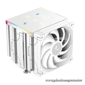   DeepCool CPU Cooler - AK620 DIGITAL PRO WH (25 dB; max, 103,45 m3/h; 4pin csatlakozó, 6 db heatpipe, 2x12cm, PWM, fehér)